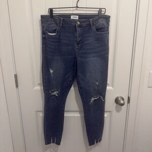 Pistola Women's Skinny Medium Wash Distressed Jeans Size 32